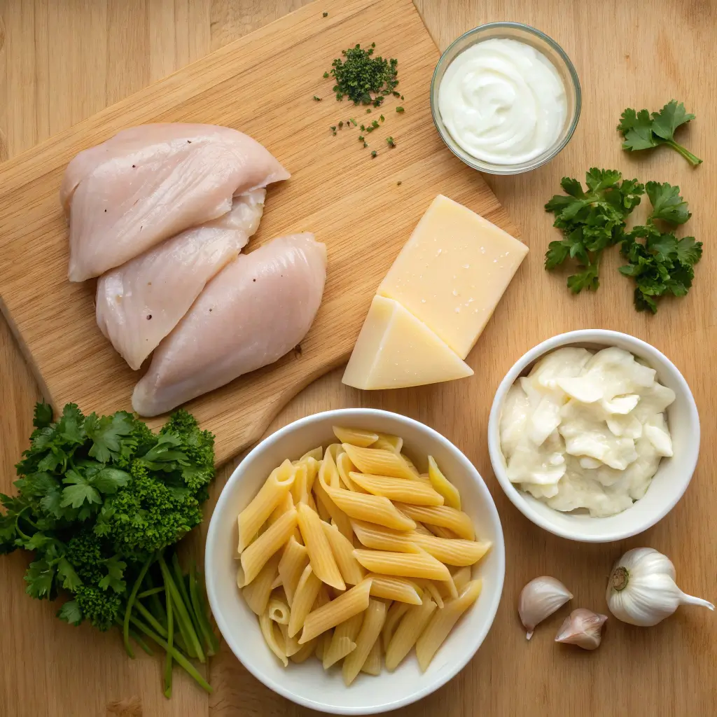 Chicken Alfredo Bake Ingredients